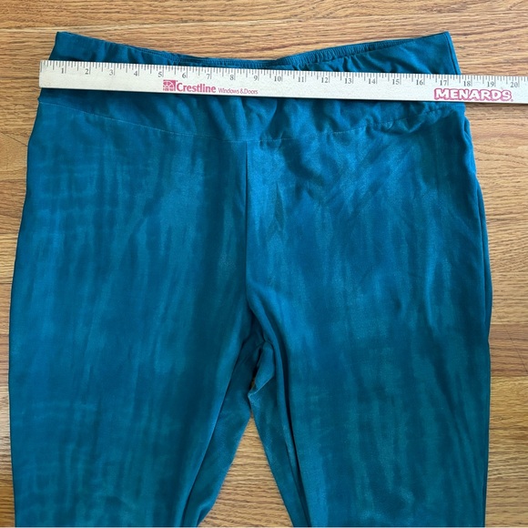 Terra & Sky Leggings Women’s 2X Green Tie Dye Casualwear Activewear Ankle Length - Picture 4 of 6
